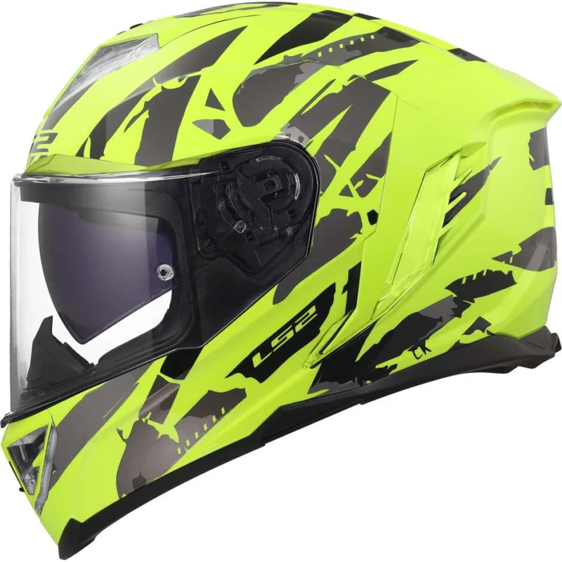 Casco Moto Integrale LS2 FF818 STORM III KAOS Giallo Fluo Sconto