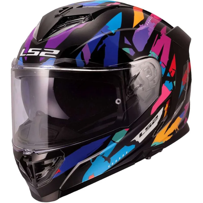 Casco Moto Integrale LS2 FF818 STORM III KAOS Nero Viola Blu Compra Adesso