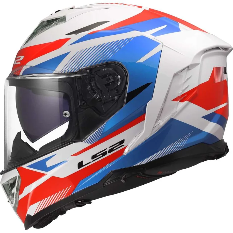 Compra Online Casco Moto Integrale LS2 FF818 STORM III KOMAI Bianco Blu Rosso