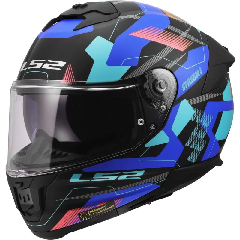 Casco Moto Integrale Ls2 LS2 FF808 STREAM II MIKA Nero Blu Economico