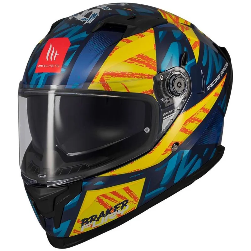 Casco Moto Integrale Mt Helmets BRAKER SV FURY C17 Lucido Ordina Subito