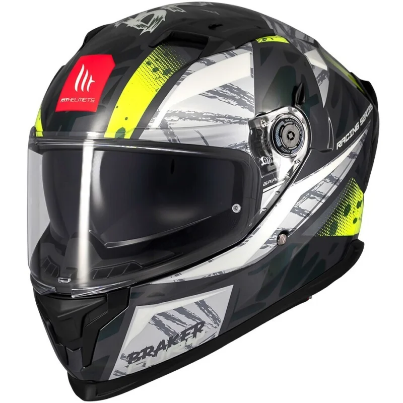 Casco Moto Integrale Mt Helmets BRAKER SV FURY C6 Lucido Più Venduto