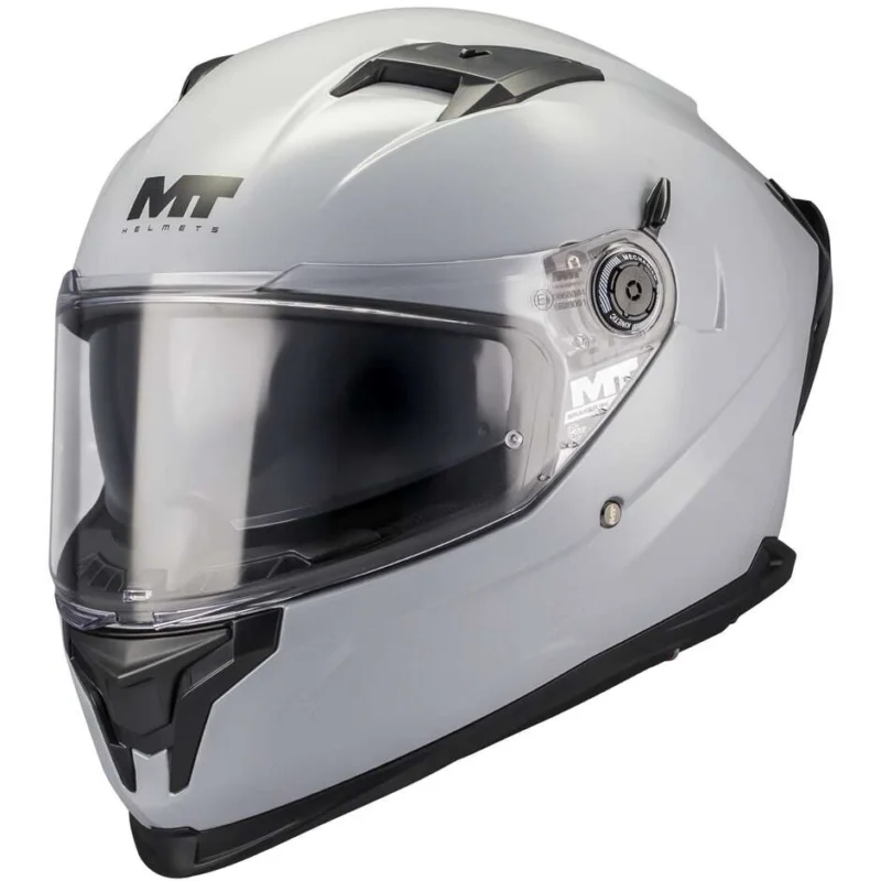 Consegna Rapida Casco Moto Integrale Mt Helmets BRAKER SV PURE A12 Grigio Lucido