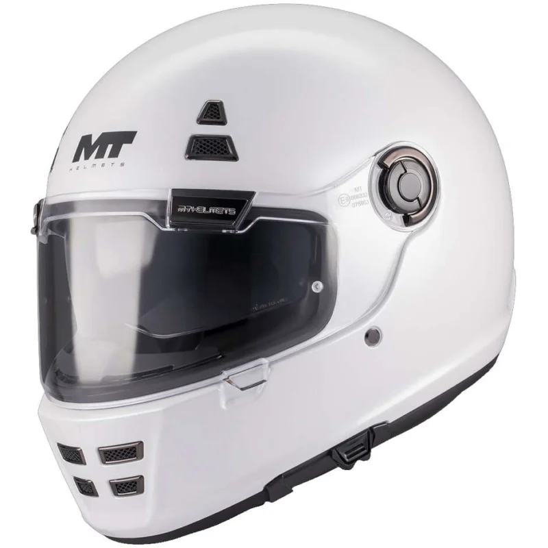 Casco Moto Integrale Mt Helmets JARAMA SV PURE A0 Bianco Lucido Saldi