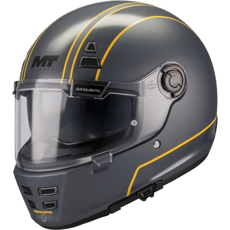 Casco Moto Integrale Mt Helmets JARAMA SV WILD C2 Giallo Grigio Opaco/Lucido Occasione