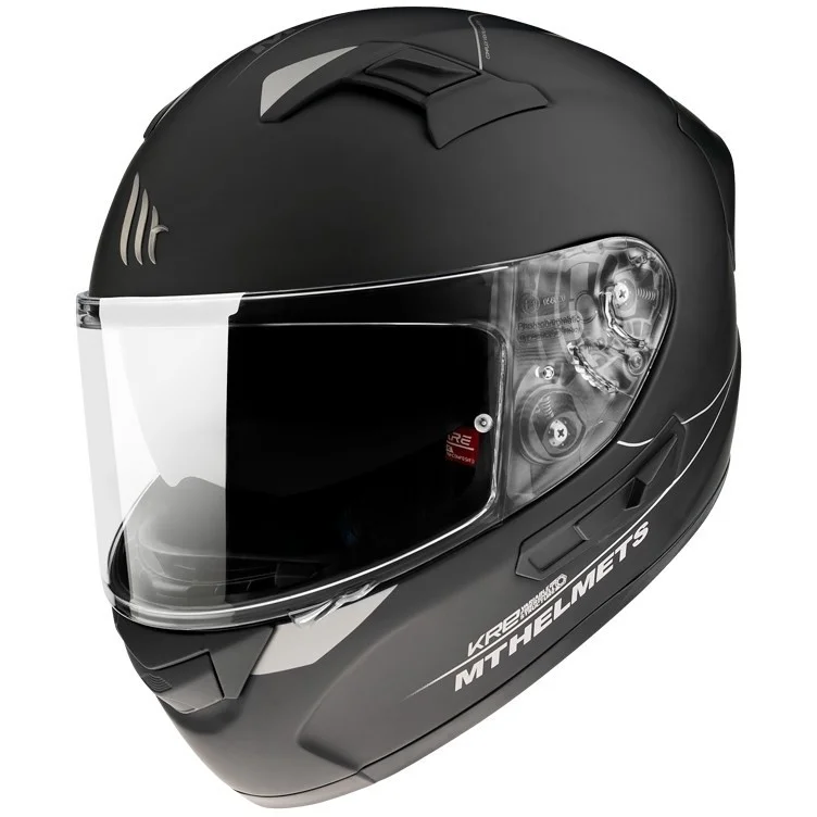 Casco moto Integrale MT Helmets KRE SV In Fibra Doppia Visiera Nero Opaco Pagamento Sicuro