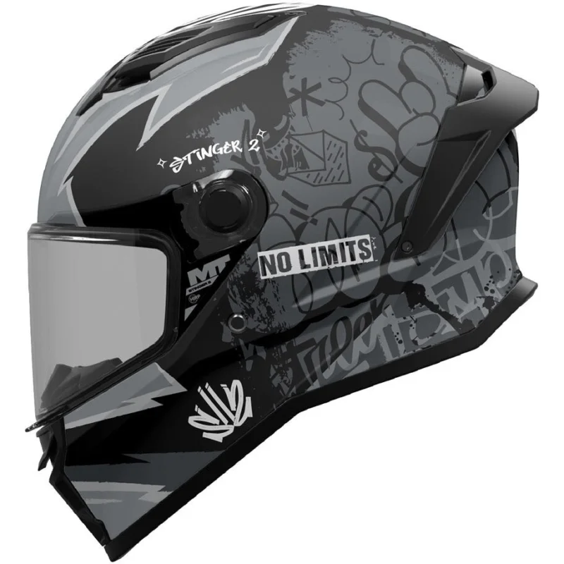 Pagamento Sicuro Casco Moto Integrale Mt Helmets STINGER 2 TAGGER B2 Nero Opaco