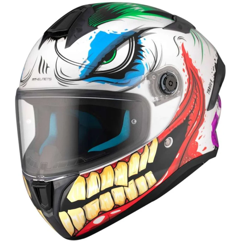 Casco Moto Integrale Mt Helmets TARGO S JOKE A5 Lucido Popolare