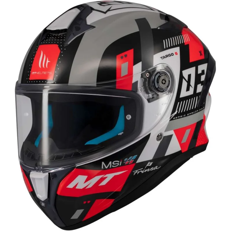 Super Prezzo Casco Moto Integrale Mt Helmets TARGO S SERGIO GARCIA 2024 B5 Lucido
