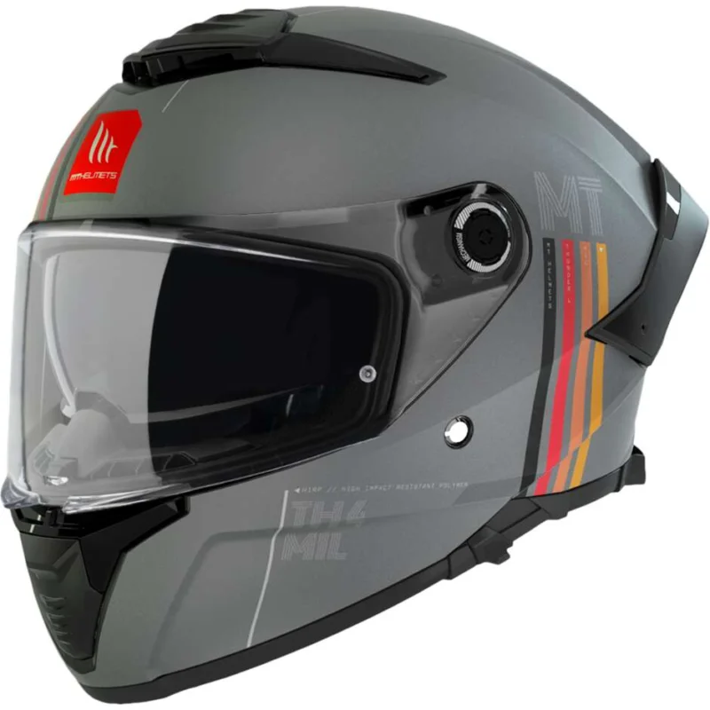 Acquista Ora Casco Moto Integrale Mt Helmets THUNDER 4 SV MIL C2 Grigio Opaco