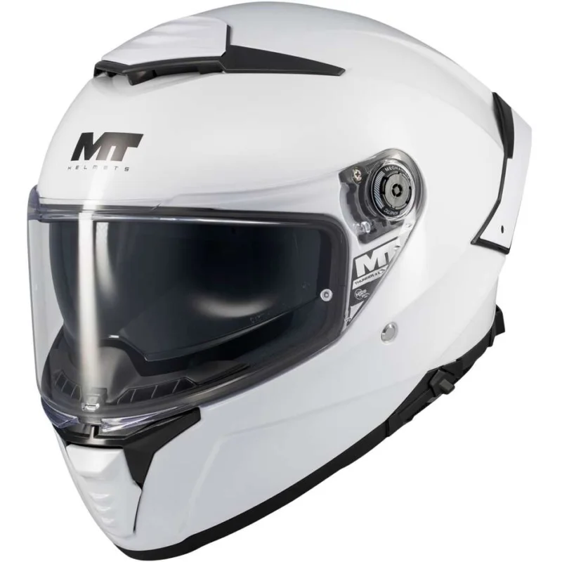 Professionale Casco Moto Integrale Mt Helmets THUNDER 4 SV PURE A0 Bianco Lucido