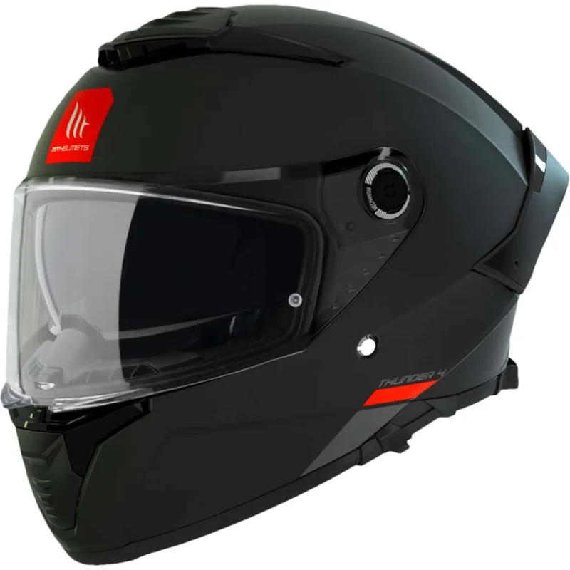 Casco Moto Integrale Mt Helmet THUNDER 4 Sv Solid A1 Nero Opaco Spedizione Espresso