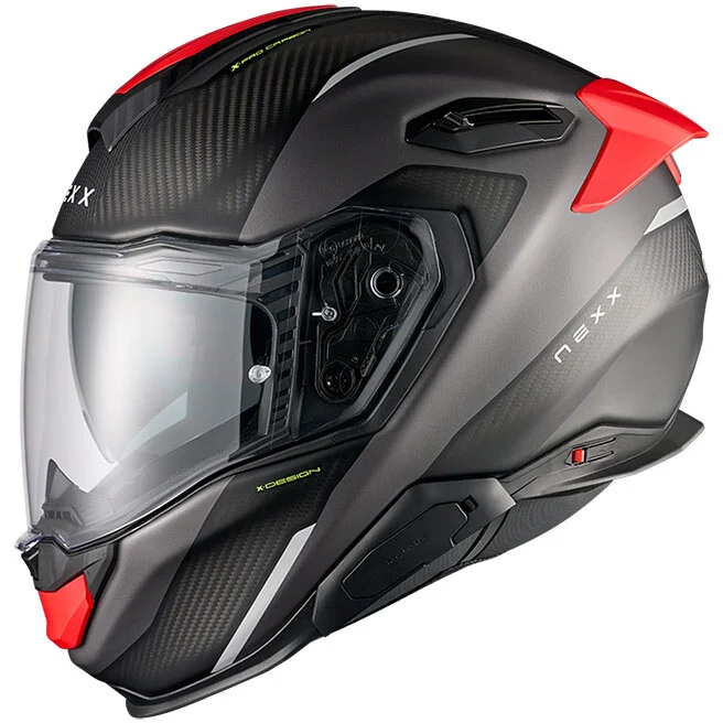 Casco Moto integrale Nexx X.TR Rush Grigio Rosso Esclusivo