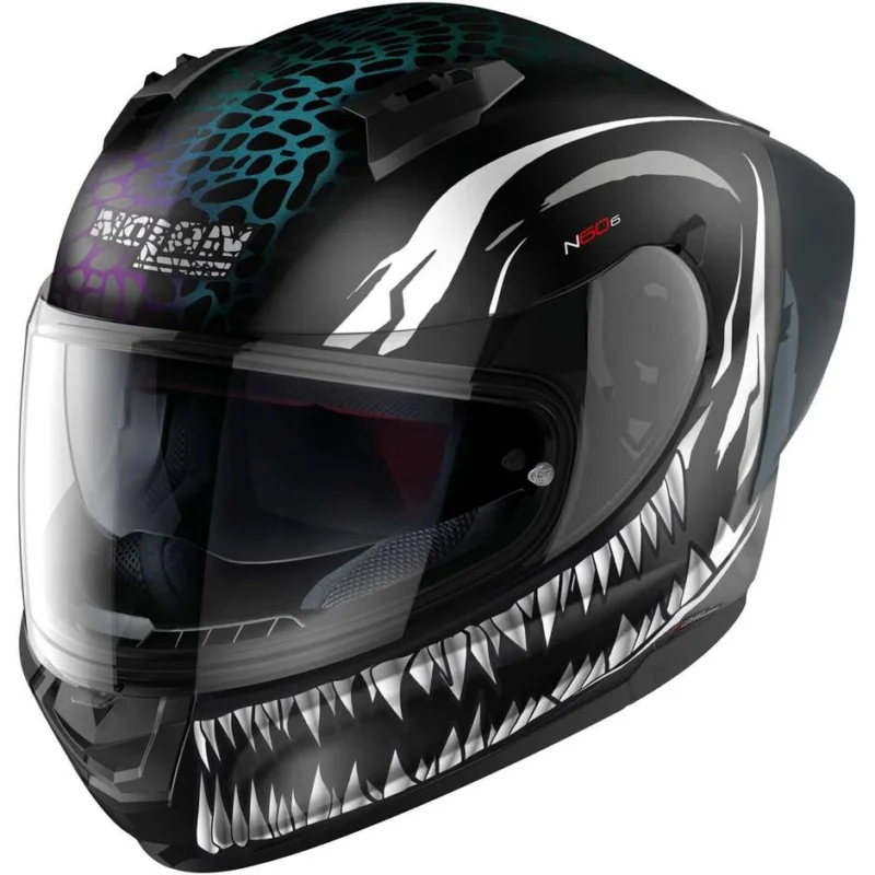 Consegna Rapida Casco Moto IntegraleNolan N60-6 SPORT RAVENOUS 028 Biaco Nero Opaco