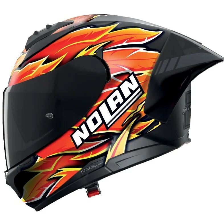 Popolare Casco Moto Integrale Nolan N60-6 SPORT REPLICA IANNONE 360 Nero Rosso Arancio Giallo Opaco