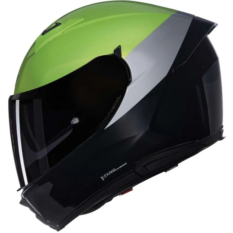 Casco Moto Integrale Nolan N60-6 VERNICIATURA SPECIALE 341 Nero Verde Grigio Lucido Pagamento Sicuro