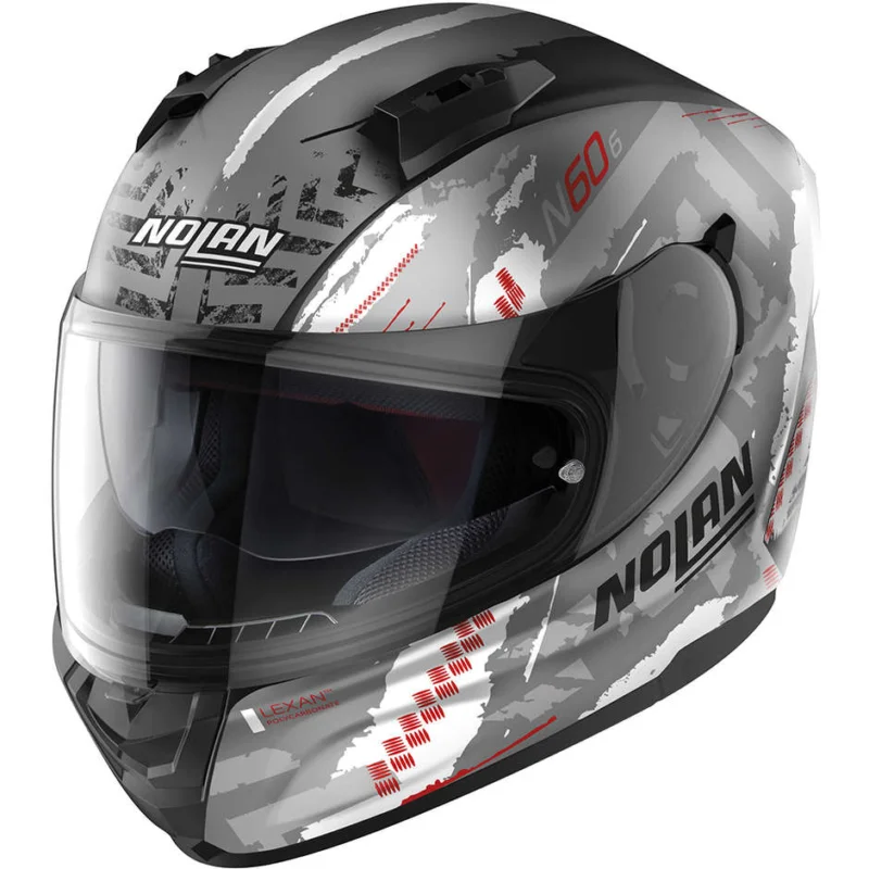 Casco Moto Integrale Nolan N60-6 WHEELSPIN 058 Nero Opaco Rosso Occasione Imperdibile
