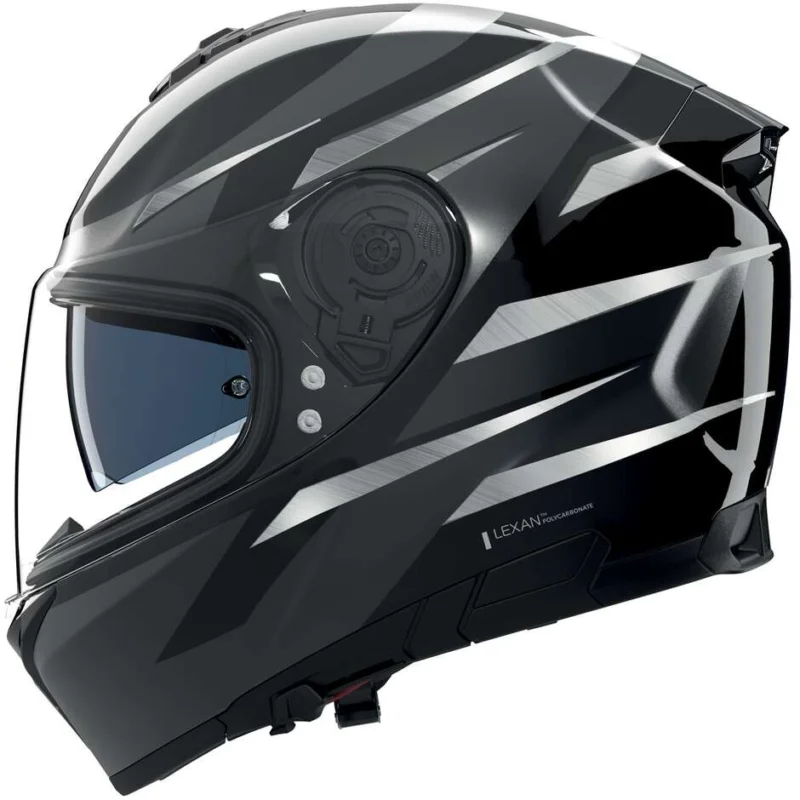 Reso Gratuito Casco Moto Integrale Nolan N80-8 FERVO 356 Nero Antracite Argento Lucido