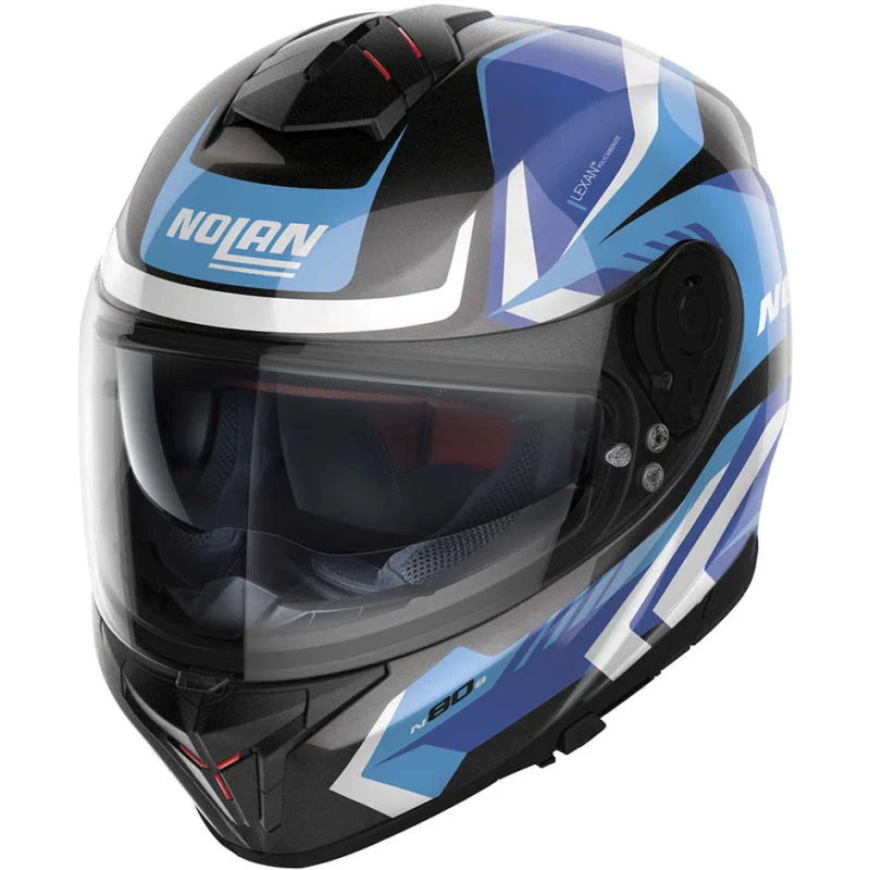 Casco Moto Integrale Nolan N80-8 RUMBLE N-Com 060 Nero Blu Occasione
