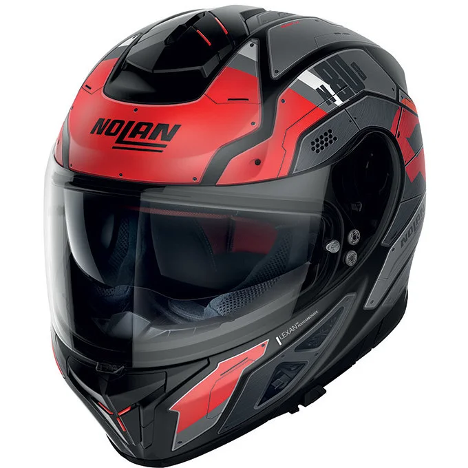 Di Tendenza Casco Moto Integrale Nolan N80.8 STARSCREAM N-Com 033 Rosso Nero Opaco