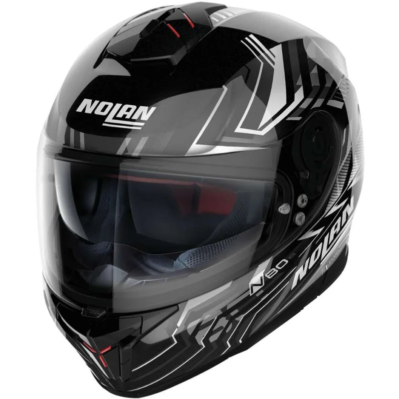 Casco Moto Integrale Nolan N80-8 TURBOLENCE N-COM 077 Bianco Prezzo Ridotto