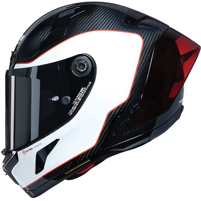 Offerta Limitata Casco Moto Integrale Nolan X-804 RS UC ASSO DI PICCHE 343 Bianco Rosso