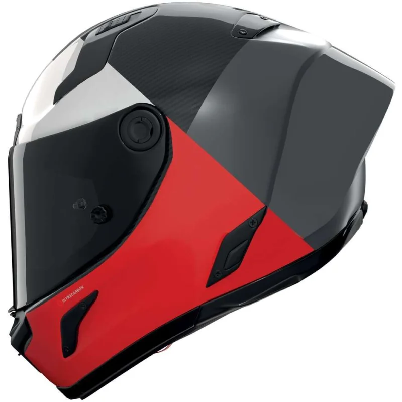 Casco Moto Integrale Nolan X-804 RS UC BLOCCO 369 Carbonio Grigio Lava Rosso Bianco Lucido Nuovo Arrivo
