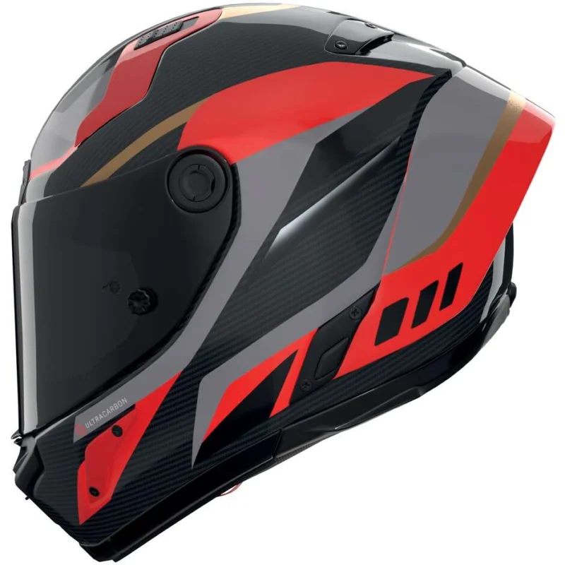Subito Disponibile Casco Moto Integrale Nolan X-804 RS UC LESMO 362 Carbonio Rosso Grigio Oro Lucido