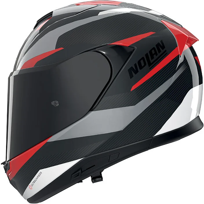 Spedizione Espresso Casco Moto Integrale Nolan X-904 ULTRA CARBON CALIBRO 345 Antracite Rosso Lucido