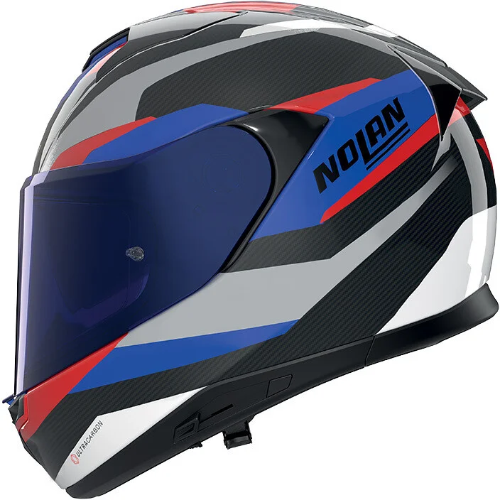 Subito Disponibile Casco Moto Integrale Nolan X-904 ULTRA CARBON CALIBRO 347 Antracite Blu Rosso Lucido