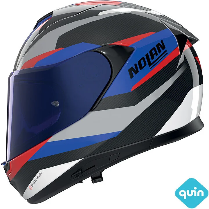 Casco Moto Integrale Nolan X-904 ULTRA CARBON CALIBRO QUIN 356 Antracite Blu Rosso Lucido Prezzo Ridotto