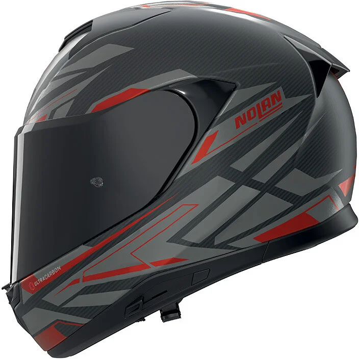 Ultima Occasione Casco Moto Integrale Nolan X-904 ULTRA CARBON ROMBO 348 Antracite Rosso Opaco