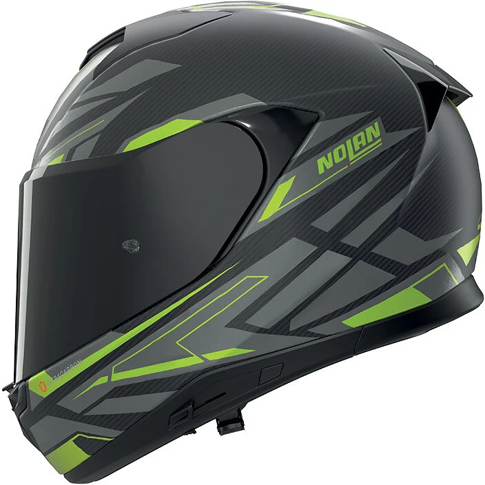 Occasione Casco Moto Integrale Nolan X-904 ULTRA CARBON ROMBO 349 Antracite Verde Opaco