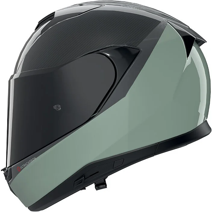 Casco Moto Integrale Nolan X-904 ULTRA CARBON VERNICIATURA SPECIALE 342 Verde Grigio Antracite Lucido A Buon Prezzo