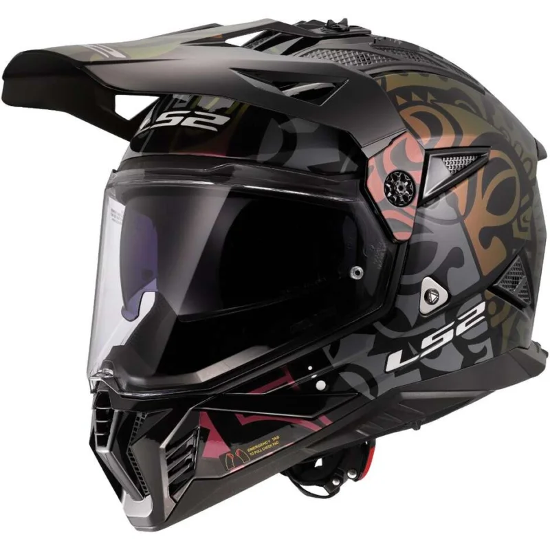 Vendita Finale Casco Moto integrale Off-Road LS2 MX702 PIONEER 2 RANGI Nero