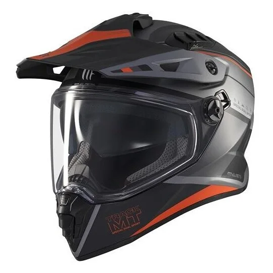 Casco Moto Integrale Off Road Mt Helmets TRACK SV ARIES C4 Opaco Must-Have