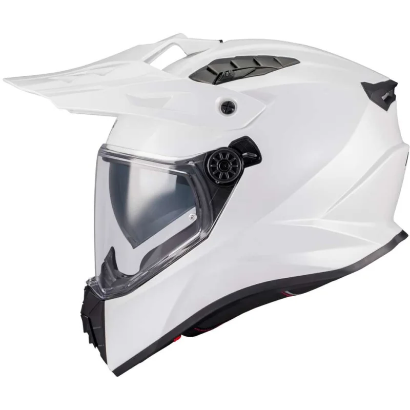 Casco Moto Integrale Off Road Mt Helmet TRACK SV PURE A0 Bianco Lucido Prezzo Di Fabbrica