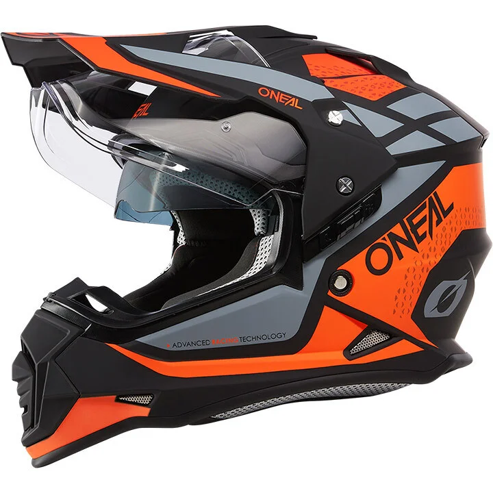 Novità Casco Moto Integrale Oneal SIERRA Helmet V.23 R Nero Arancio Grigio