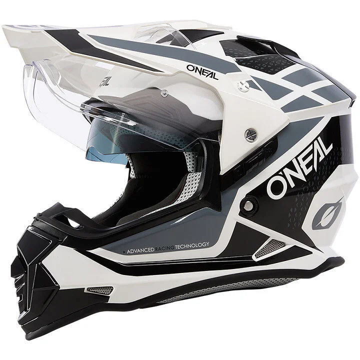 Casco Moto Integrale Oneal SIERRA Helmet V.23 R Nero Bianco Grigio A Buon Prezzo