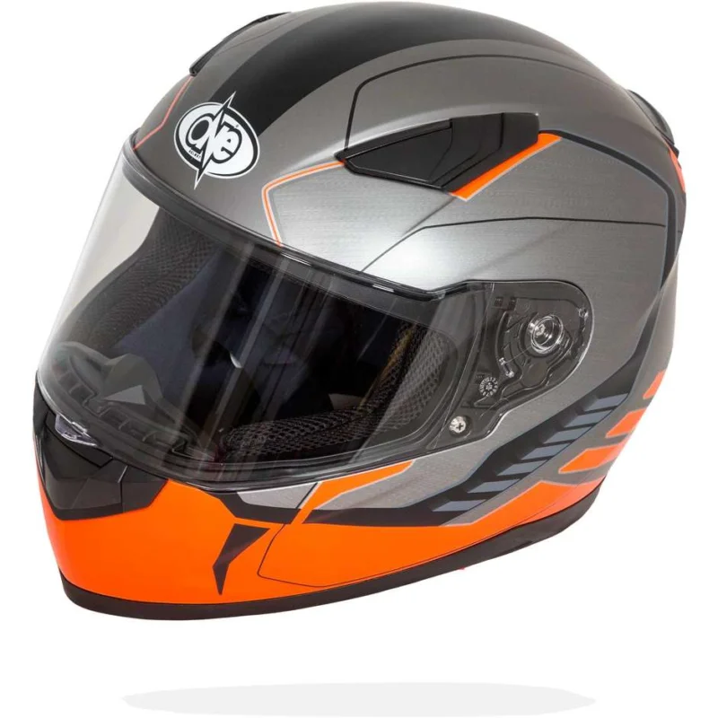 Casco Moto Integrale One GT1 Doppia Visiera Titanio Arancio Opaco Prezzo Di Fabbrica