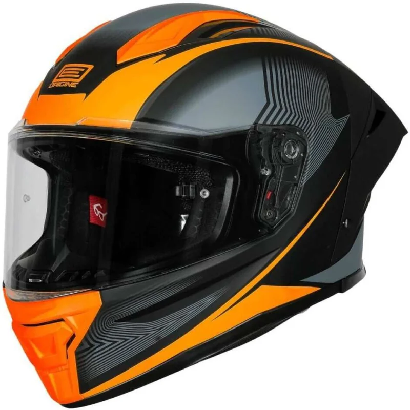 Ultima Occasione Casco Moto Integrale ORIGINE PISTA ELEMENTARY Arancio Nero