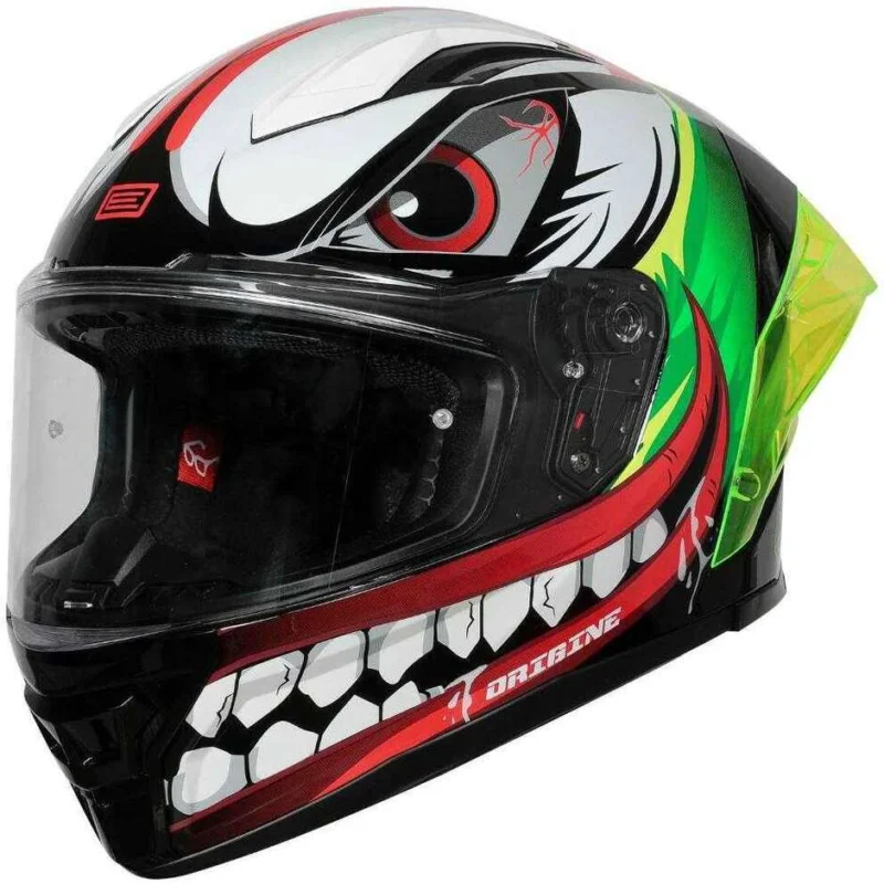Promo Stagionale Casco Moto Integrale ORIGINE PISTA JOKER Nero Verde
