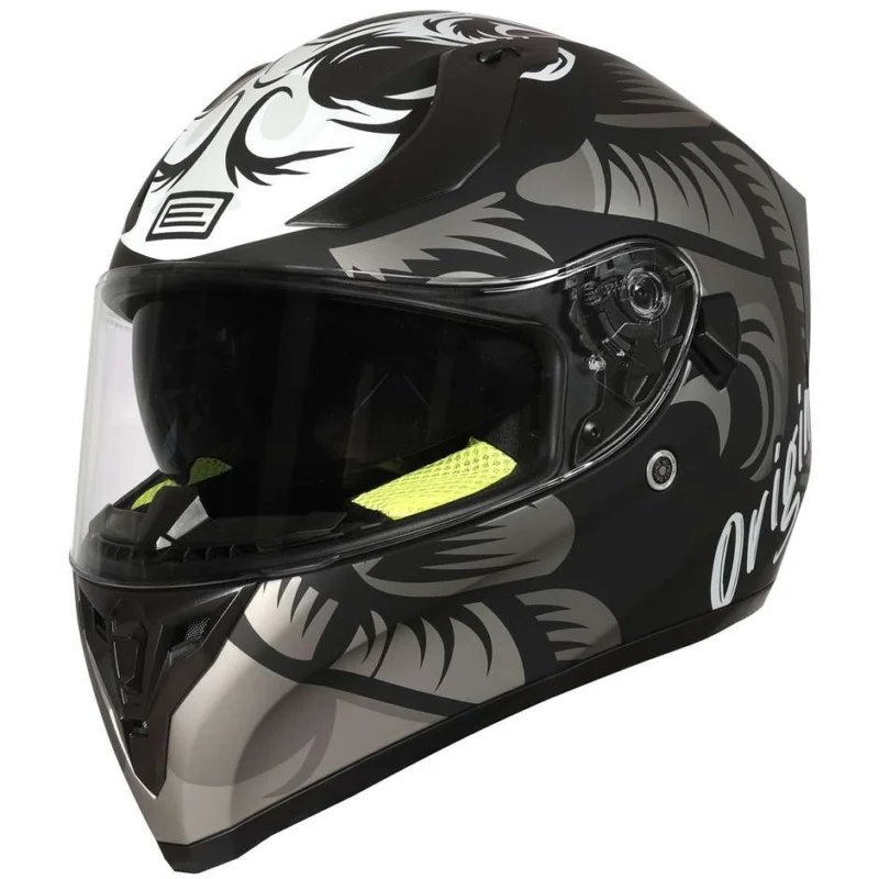 Casco Moto Integrale Origine STRADA HARDCORE Titanio Opaco Bianco Nero Solo Oggi