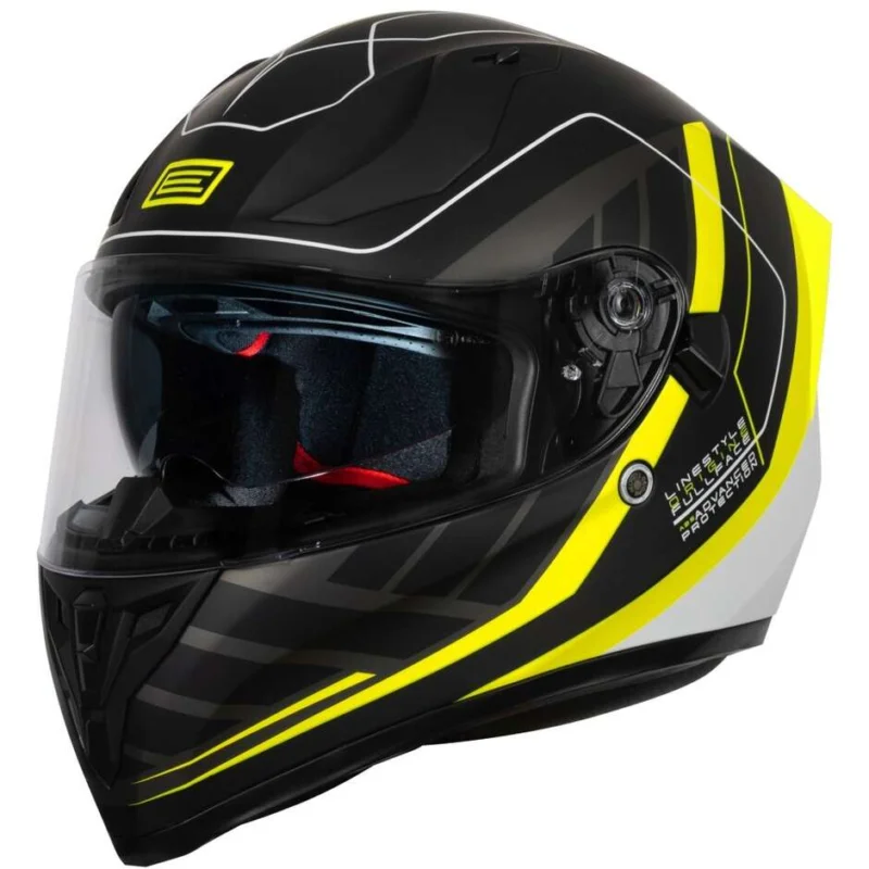Casco Moto IntegraleORIGINE STRADA LINESTYLE Fluo Giallo Nero Opaco 22.06 Vendita Finale