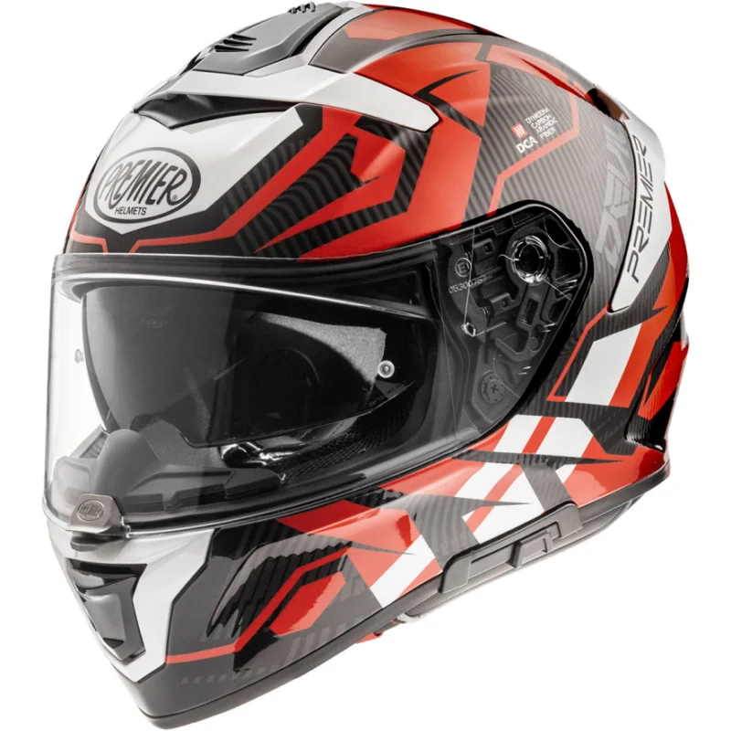 Novità Casco Moto Integrale Premier DEVIL JC 92 Rosso Bianco