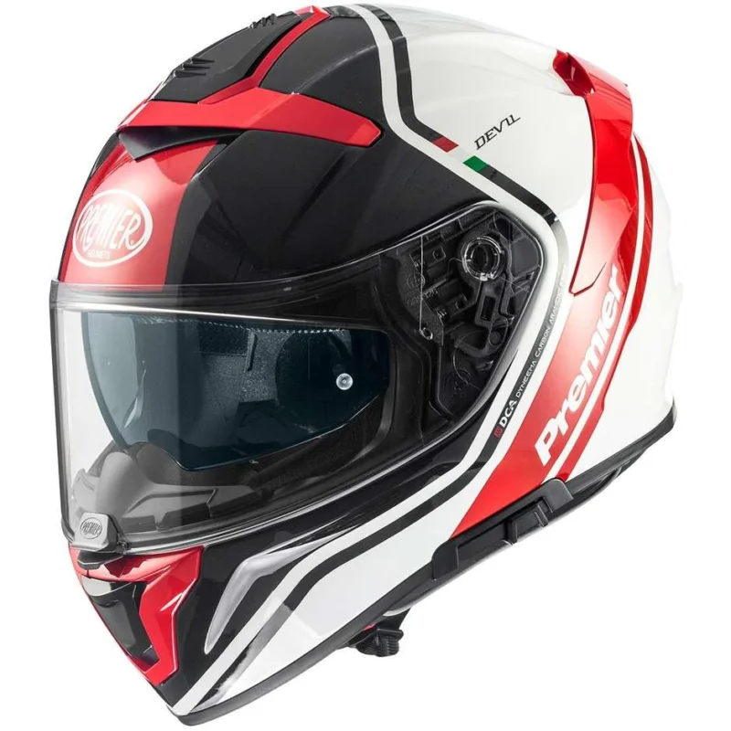 Casco Moto Integrale Premier DEVIL PH2 Bianco Rosso Esclusivo