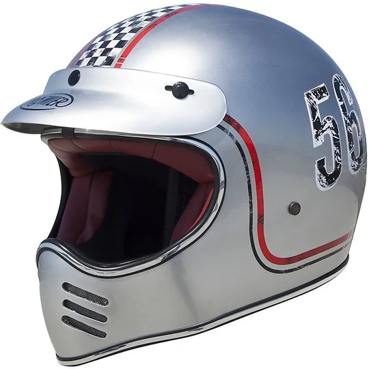 Casco Moto integrale Premier Style anni 70 MX FL Chrome Miglior Prezzo