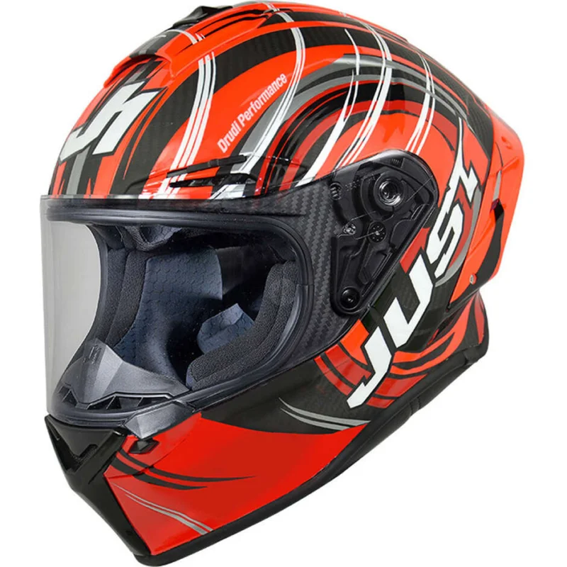 Popolare Casco Moto Integrale Racing Just1 J-gpr Torres Replica Drudi Perf. Design Rosso FLuoo 22.06