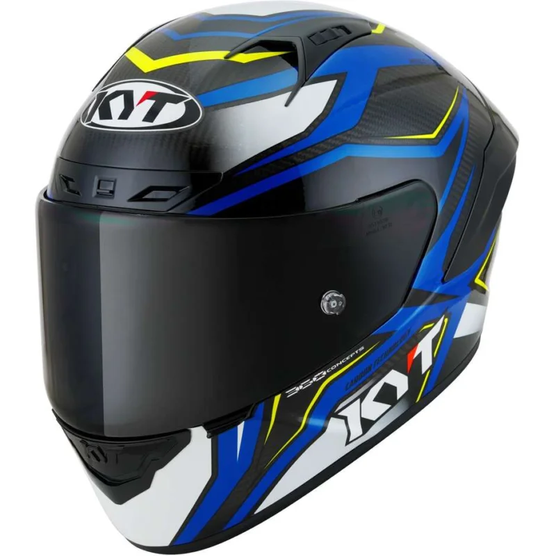 Bestseller Casco Moto Integrale Racing Kyt NZ-RACE Carbon Stride Bianco Blu