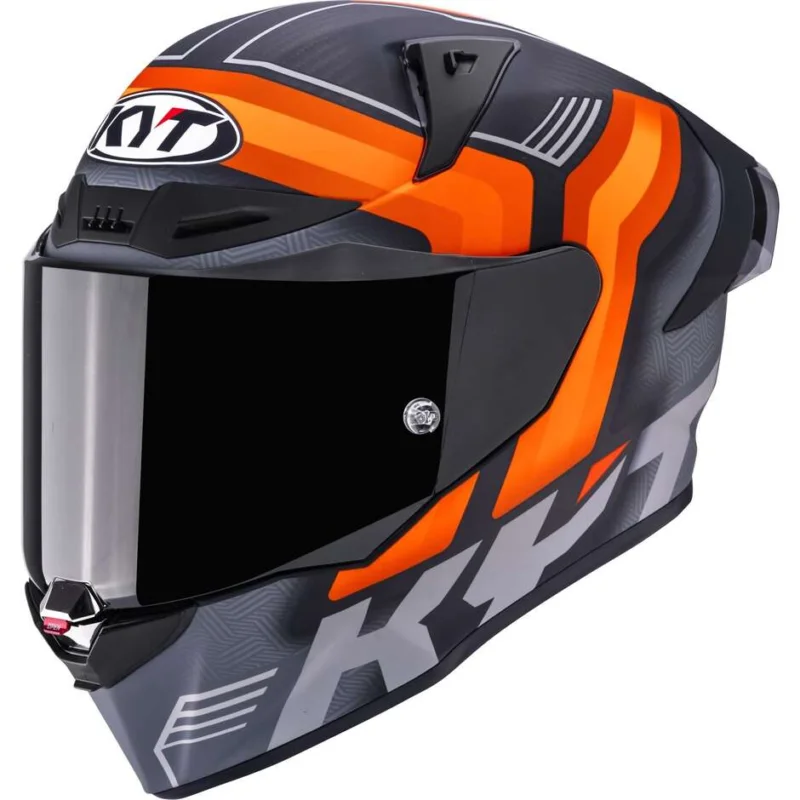 Compra Online Casco Moto Integrale Racing Kyt R1R CARBON ACCELERATOR Opaco Arancio